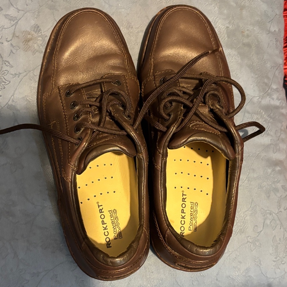 Rockport Brown Leather Lace-Up Comfort Oxfords